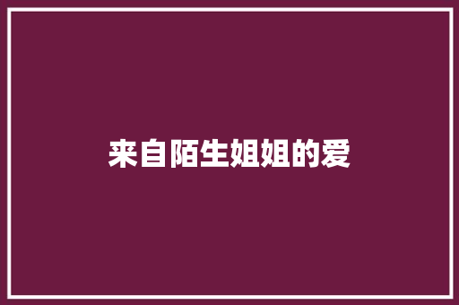 来自陌生姐姐的爱 词汇积累
