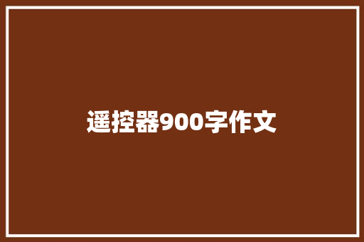 遥控器900字作文 词汇积累