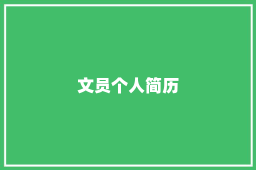 文员个人简历 报告写作