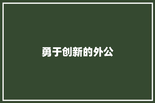 勇于创新的外公 简历模板