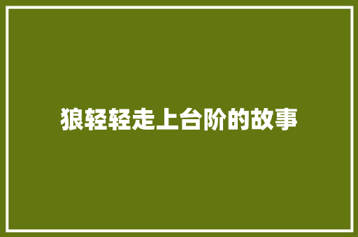 狼轻轻走上台阶的故事 词汇积累