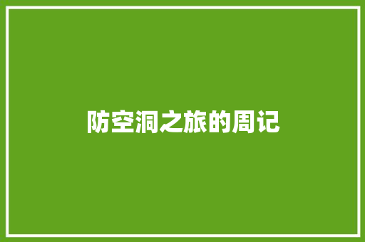 防空洞之旅的周记 写作素材