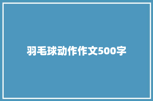羽毛球动作作文500字 词汇积累