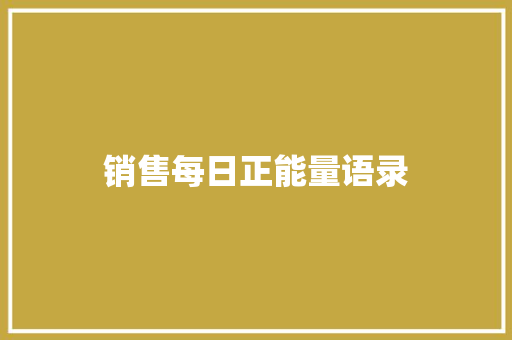 销售每日正能量语录 词汇积累
