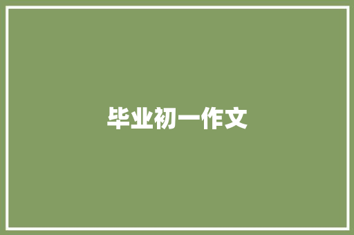 毕业初一作文 词汇积累
