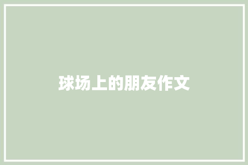 球场上的朋友作文 词汇积累