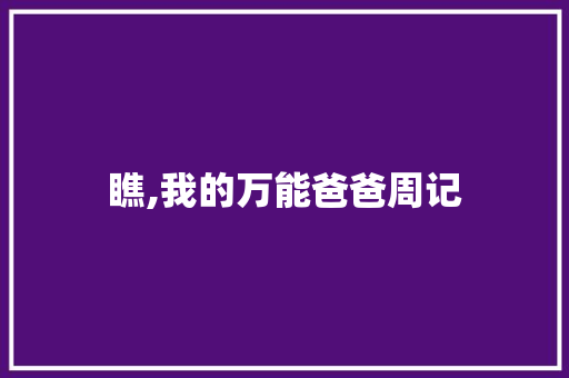 瞧,我的万能爸爸周记