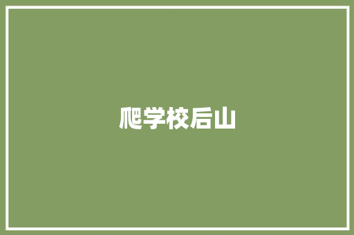 爬学校后山 写作素材