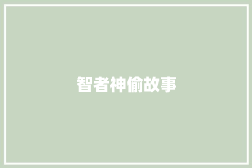 智者神偷故事 商业文案