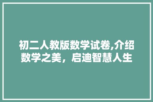 初二人教版数学试卷,介绍数学之美，启迪智慧人生