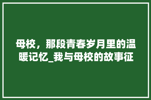 母校，那段青春岁月里的温暖记忆_我与母校的故事征文大学