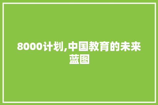 8000计划,中国教育的未来蓝图 诗歌创作