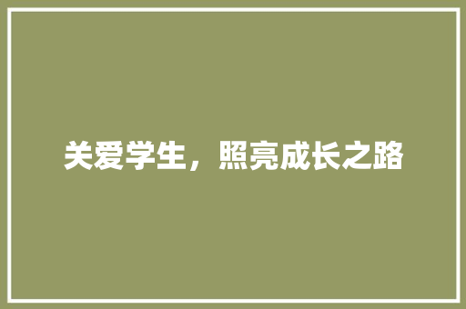 关爱学生，照亮成长之路