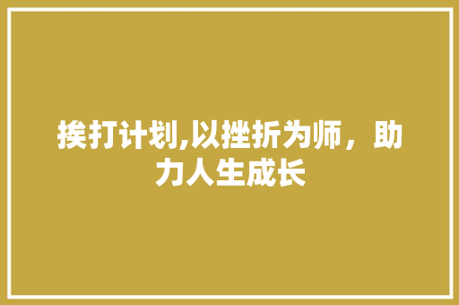 挨打计划,以挫折为师，助力人生成长