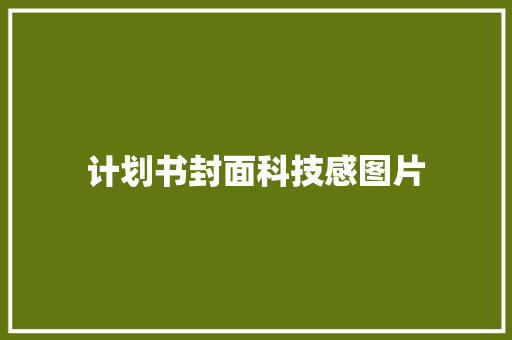 计划书封面科技感图片