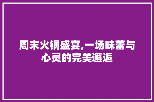 周末火锅盛宴,一场味蕾与心灵的完美邂逅