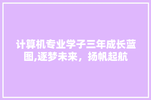 计算机专业学子三年成长蓝图,逐梦未来，扬帆起航 写作技巧