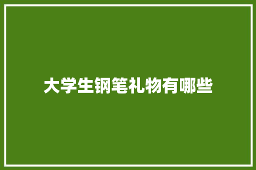 大学生钢笔礼物有哪些