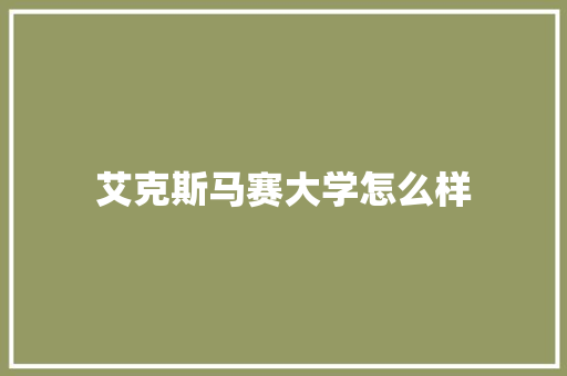 艾克斯马赛大学怎么样