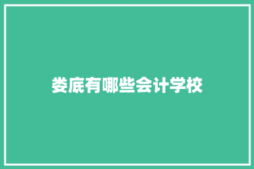 娄底有哪些会计学校