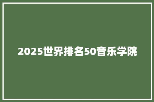 2025世界排名50音乐学院 简历模板