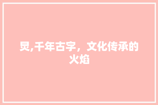 炅,千年古字，文化传承的火焰