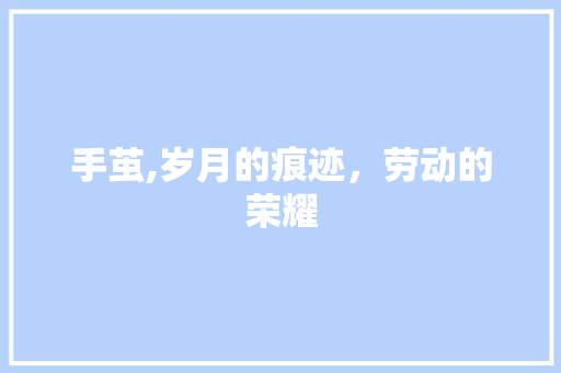 手茧,岁月的痕迹，劳动的荣耀 简历模板