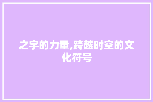 之字的力量,跨越时空的文化符号
