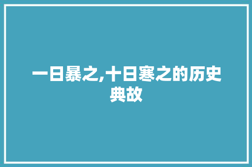 一日暴之,十日寒之的历史典故 词汇积累