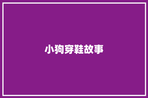 小狗穿鞋故事