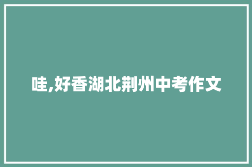 哇,好香湖北荆州中考作文