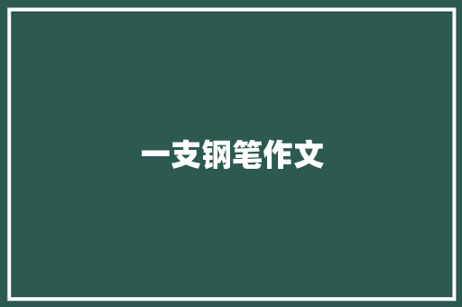 一支钢笔作文