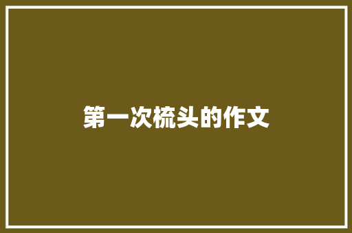 第一次梳头的作文