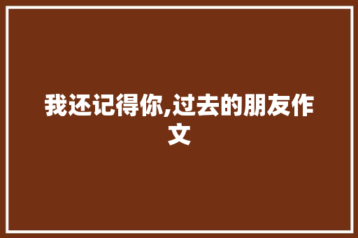 我还记得你,过去的朋友作文 诗歌创作