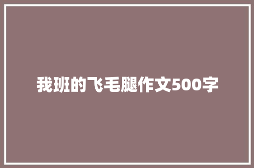 我班的飞毛腿作文500字 诗歌创作